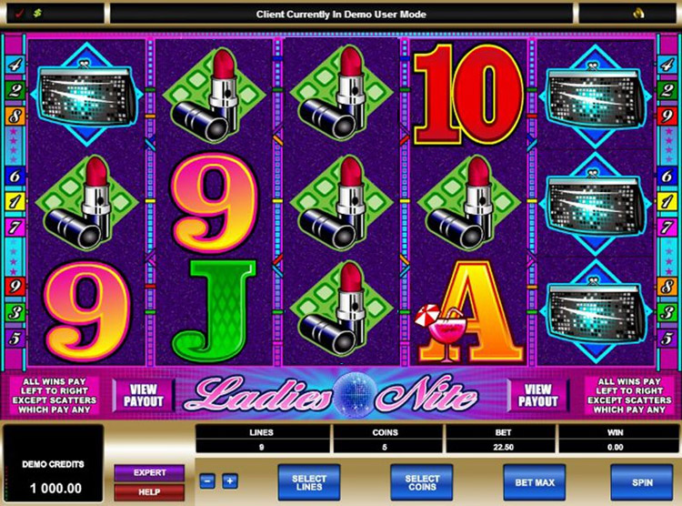 slot gratis ladies nite